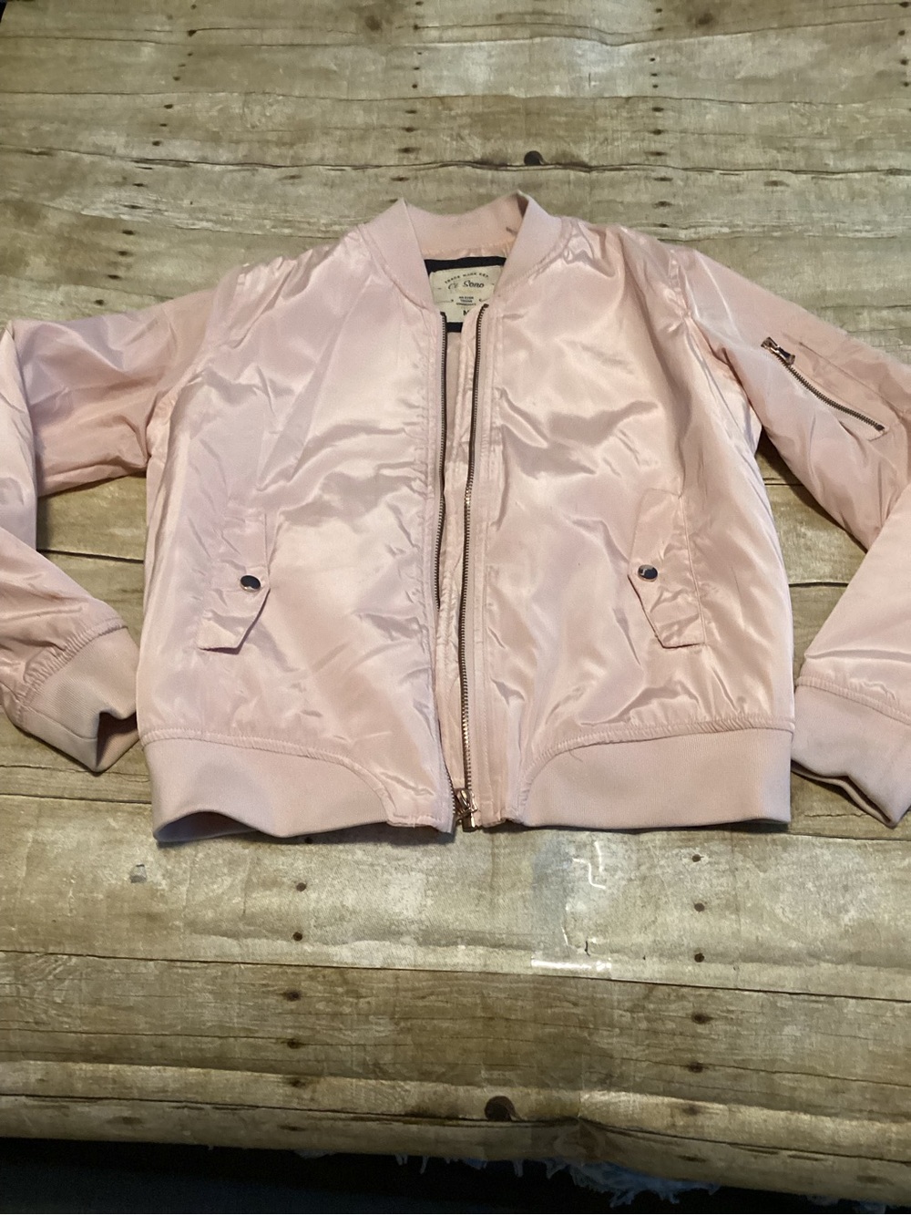 Light Pink Women's Bomber Jacket - M
